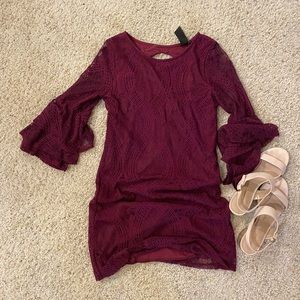 Francesca’s Bell Sleeve Lace Dress